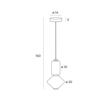 MAXLIGHT P0467 - Candeeiro suspenso LED AKIKO LED/16W/230V diâmetro 20 cm branco