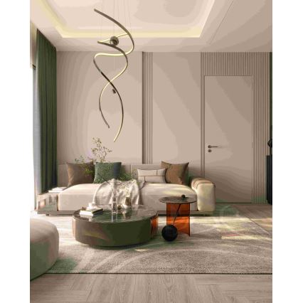 MAXLIGHT P0482D - Candeeiro suspenso LED com regulação RITZ LED/100W/230V diâmetro 60 cm CRI 90 cromado brilhante