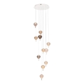 MAXLIGHT P0526D - Candeeiro suspenso LED com regulação PALLONCINI 11xLED/6W/230V diâmetro 45 cm transparente/bege/fumado