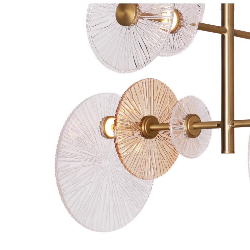 MAXLIGHT P0541 - Candeeiro suspenso LED ALLURE 14xLED/5W/230V diâmetro 60 cm dourado