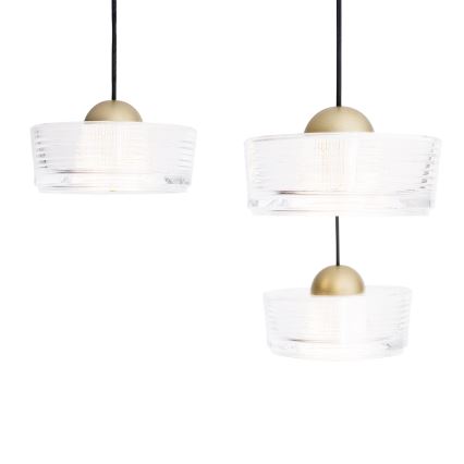 MAXLIGHT P0543 - Candeeiro suspenso LED LIPARI LED/22W/230V diâmetro 35 cm transparente