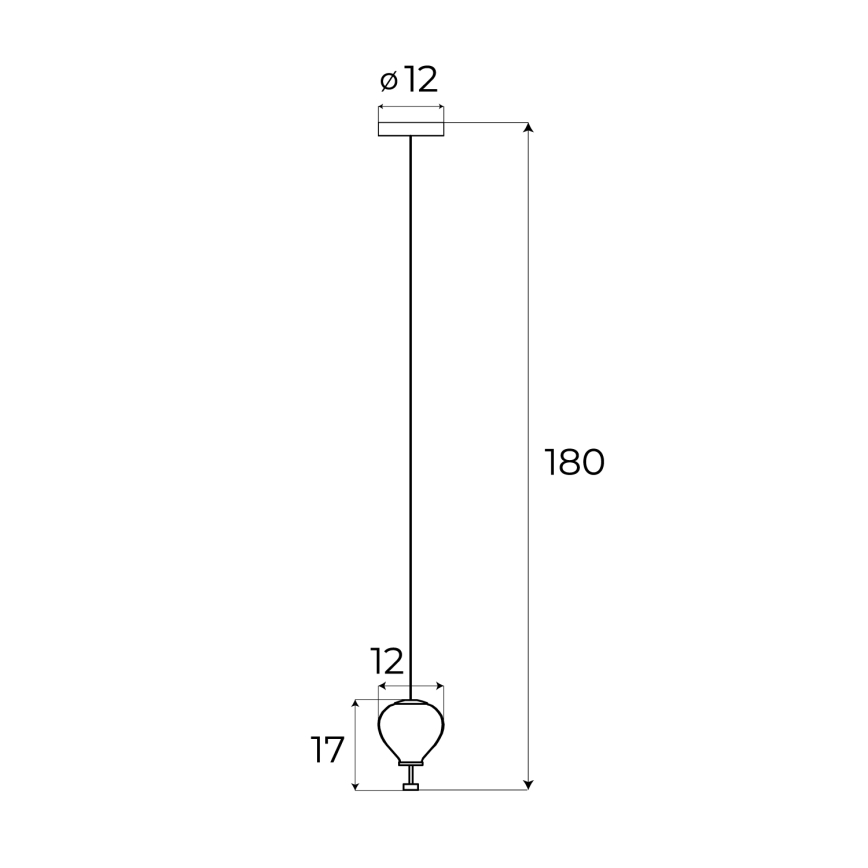 MAXLIGHT P0576 - Candeeiro suspenso LED PALLONCINI 2xLED/3W/230V diâmetro 12 cm fumado