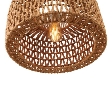 MAXLIGHT P0587 - Candeeiro suspenso RAFFLE 1xE27/15W/230V diâmetro 40 cm castanho