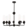 MAXLIGHT P0632 - Lustre suspenso com haste NOVA 7xG9/7W/230V diâmetro 70 cm preto