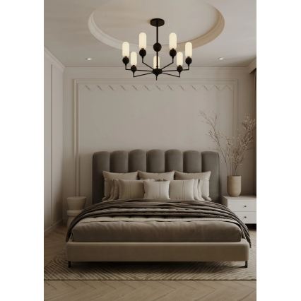 MAXLIGHT P0632 - Lustre suspenso com haste NOVA 7xG9/7W/230V diâmetro 70 cm preto