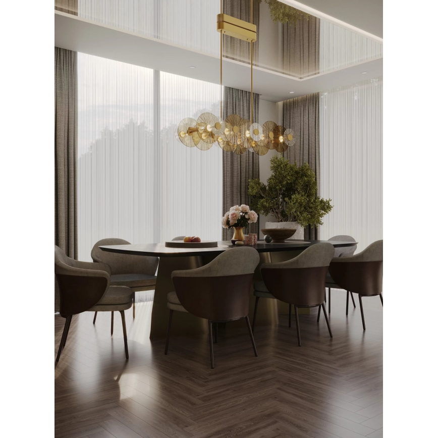 MAXLIGHT P0643 - Lustre LED em haste ALLURE LED/51W/230V dourado