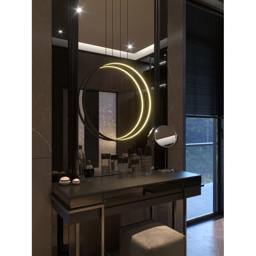 MAXLIGHT P0652 - LED Lustre pendente para casa de banho VISUAL VER LED/22W/230V IP44 preto
