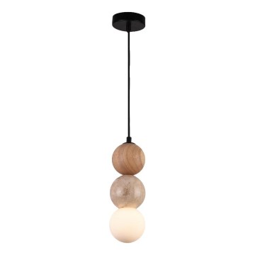 MAXLIGHT P0664 - Lustre suspenso em cabo ALICE 1xG9/7W/230V Ø 10 cm preto/bege