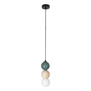 MAXLIGHT P0665 - Candeeiro pendente em cabo ALICE 1xG9/7W/230V Ø 10 cm preto