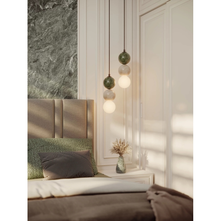 MAXLIGHT P0665 - Candeeiro pendente em cabo ALICE 1xG9/7W/230V Ø 10 cm preto