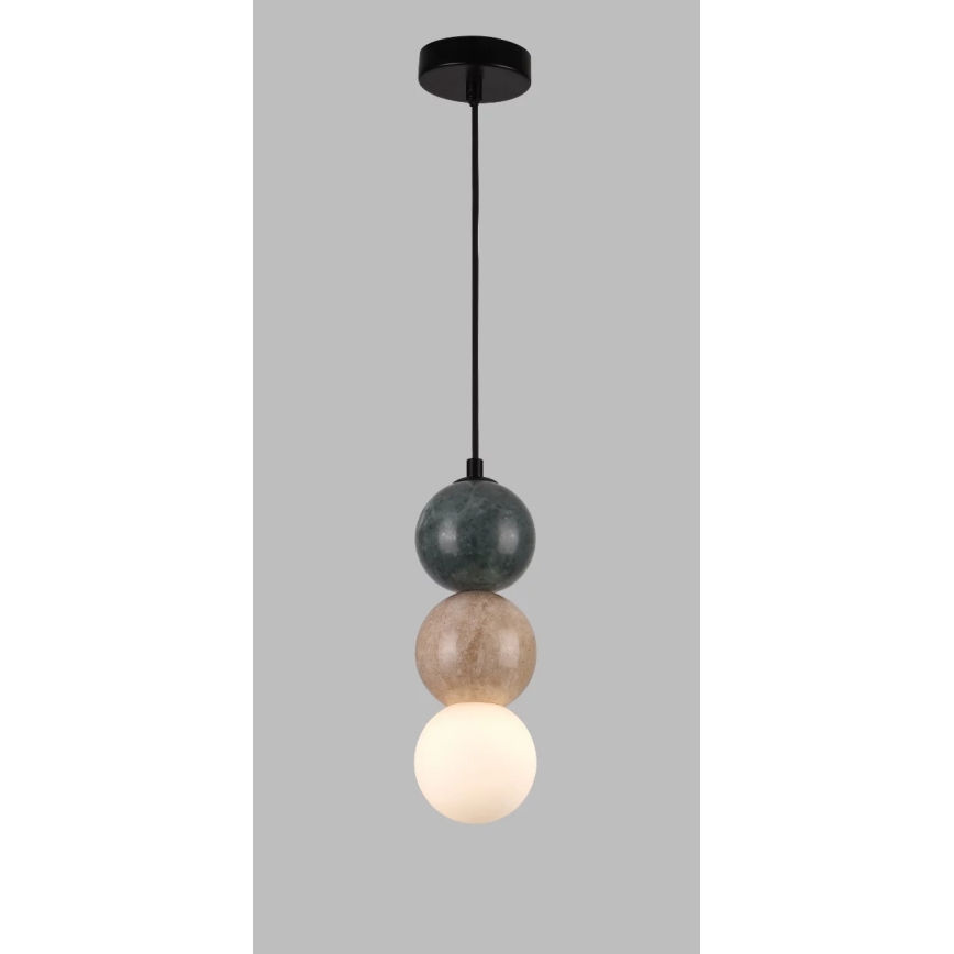 MAXLIGHT P0665 - Candeeiro pendente em cabo ALICE 1xG9/7W/230V Ø 10 cm preto