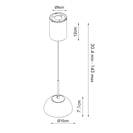 MAXLIGHT P0666 - Lustre LED suspenso por cabo CUCCINA LED/57W/230V Ø 15 cm bege