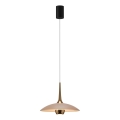 MAXLIGHT P0674 - Lustre LED suspenso por cabo MANUKA LED/12W/230V Ø 28 cm dourado/bege