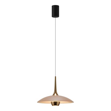 MAXLIGHT P0674 - Lustre LED suspenso por cabo MANUKA LED/12W/230V Ø 28 cm dourado/bege