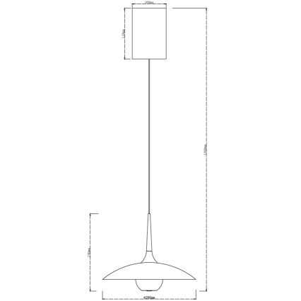 MAXLIGHT P0676 - Lustre LED suspenso por cabo MANUKA LED/12W/230V Ø 28 cm dourado/preto