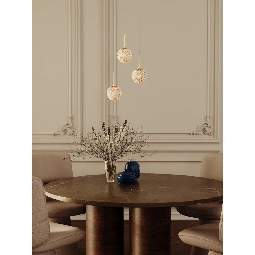 MAXLIGHT P0679 - Lustre suspenso por cabo RITA 1xG9/5W/230V Ø 12 cm dourado