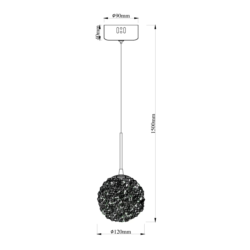 MAXLIGHT P0679 - Lustre suspenso por cabo RITA 1xG9/5W/230V Ø 12 cm dourado