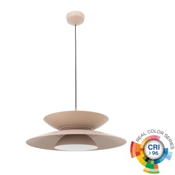 MAXLIGHT P0698 - Lustre LED suspenso por cabo MAYUMI LED/12W/230V diâmetro 50 cm CRI 96 bege