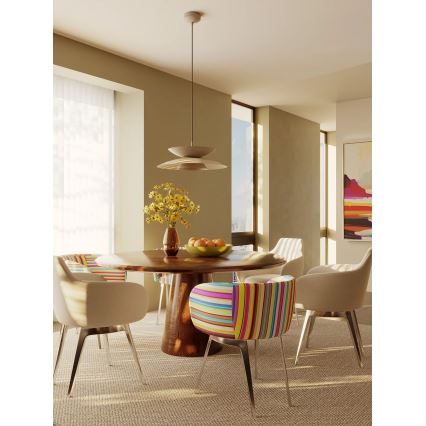 MAXLIGHT P0698 - Lustre LED suspenso por cabo MAYUMI LED/12W/230V diâmetro 50 cm CRI 96 bege