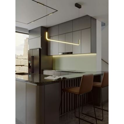 MAXLIGHT PO644 - Lustre LED URUS suspenso por cabo, LED/17W/230V, preto