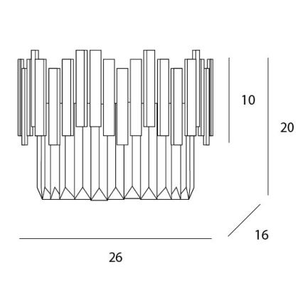 MAXLIGHT W0251 - Iluminação de parede TREND 3xG9/40W/230V dourado