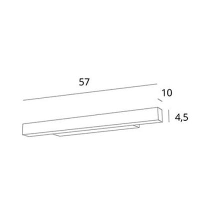 MAXLIGHT W0264 - Iluminação de espelho para casa de banho LED com regulação LINEAR LED/18W/230V 57 cm IP44 preto
