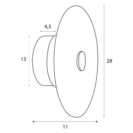 MAXLIGHT W0355 - Iluminação de parede LED ALLURE LED/5W/230V diâmetro 28 cm dourado