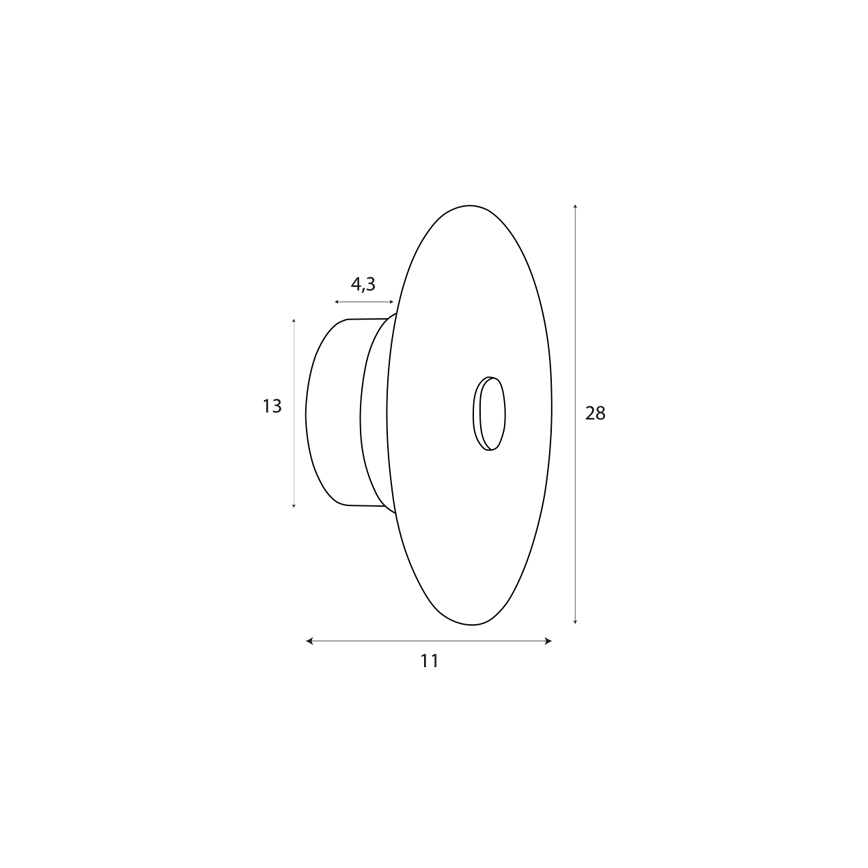 MAXLIGHT W0355 - Iluminação de parede LED ALLURE LED/5W/230V diâmetro 28 cm dourado