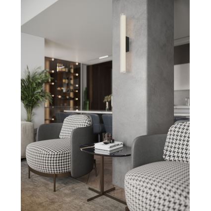 MAXLIGHT W0363 - Iluminação de parede para casa de banho LED FAYETTE LED/6W/230V 31 cm IP44 preto