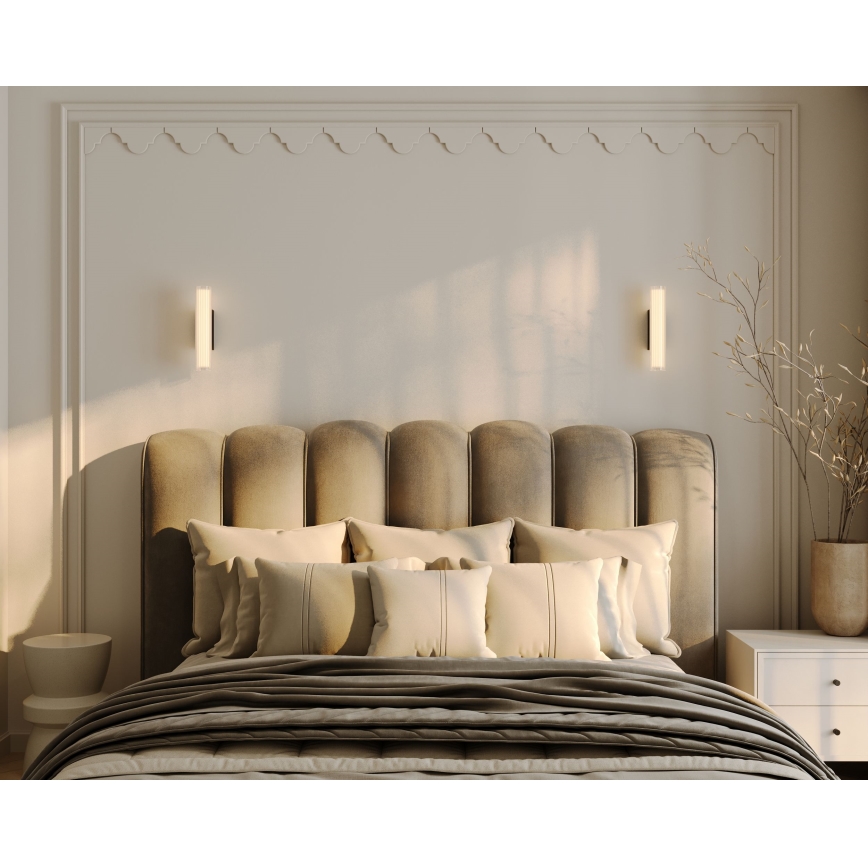 MAXLIGHT W0363 - Iluminação de parede para casa de banho LED FAYETTE LED/6W/230V 31 cm IP44 preto