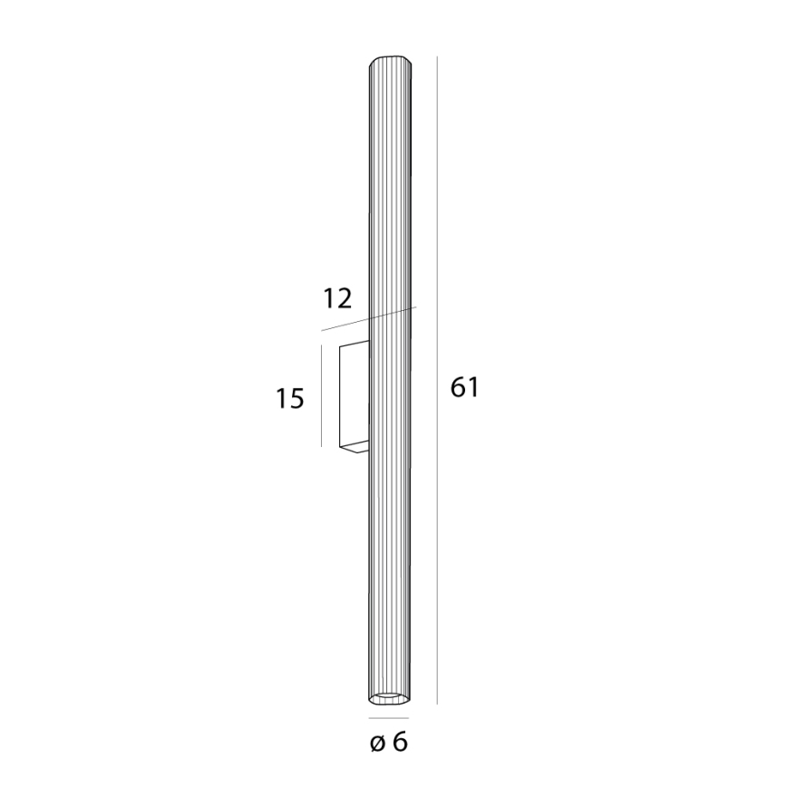 MAXLIGHT W0365 - Iluminação de parede para casa de banho LED FAYETTE LED/12W/230V 61 cm IP44 preto