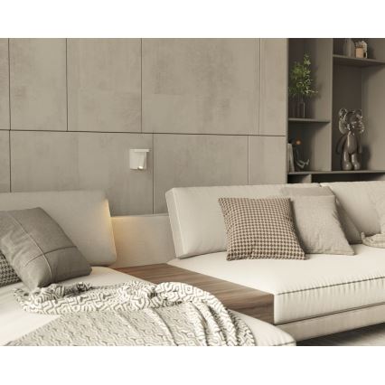 MAXLIGHT W0373 - Foco de parede LED com carregamento sem fios LOFER LED/7W/230V branco