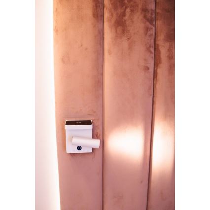 MAXLIGHT W0373 - Foco de parede LED com carregamento sem fios LOFER LED/7W/230V branco