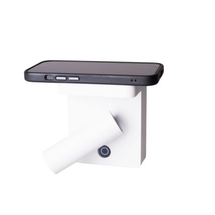 MAXLIGHT W0373 - Foco de parede LED com carregamento sem fios LOFER LED/7W/230V branco