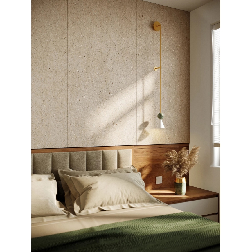 MAXLIGHT W0448 - Arandela LED BINGO LED/8W/230V CRI 92 dourada/verde