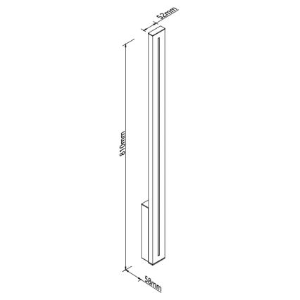 MAXLIGHT W0460 - LED Aplique de parede exterior MOENA LED/15W/230V IRC 93 IP65 preto