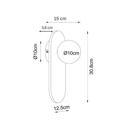 MAXLIGHT W0476 - Aplique de parede POINT 1xG9/7W/230V castanho