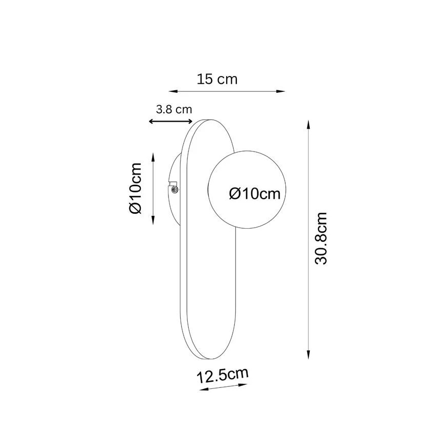 MAXLIGHT W0476 - Aplique de parede POINT 1xG9/7W/230V castanho