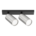 Maytoni C051CL-U-02BS - Foco FOCUS 2xGU10/10W/230V cromado mate/preto
