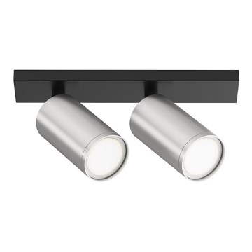 Maytoni C051CL-U-02BS - Foco FOCUS 2xGU10/10W/230V cromado mate/preto