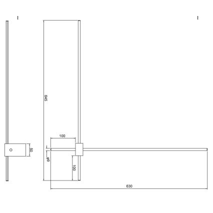 Maytoni C070WL-L12GB3K - Iluminação de parede LED PARS LED/12W/230V CRI 90 preto