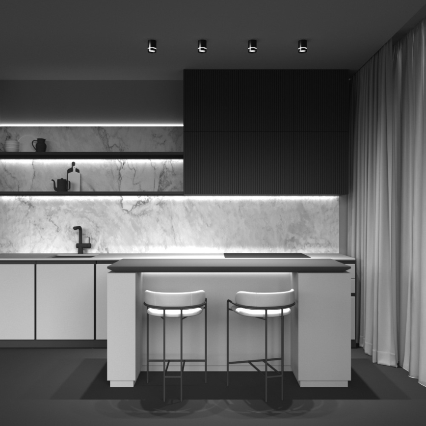 Maytoni C085CL-9W3K-B - Foco LED ORLO LED/9W/230V CRI 90 3000K preto