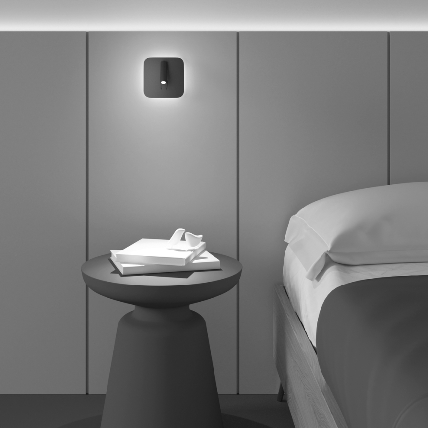 Maytoni C175-WL-01-6W-B - Foco de parede LED IOS LED/9W/230V preto