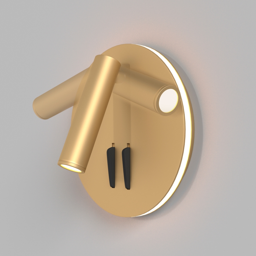 Maytoni C176-WL-01-6W-MG - Foco de parede LED IOS LED/9W/230V dourada