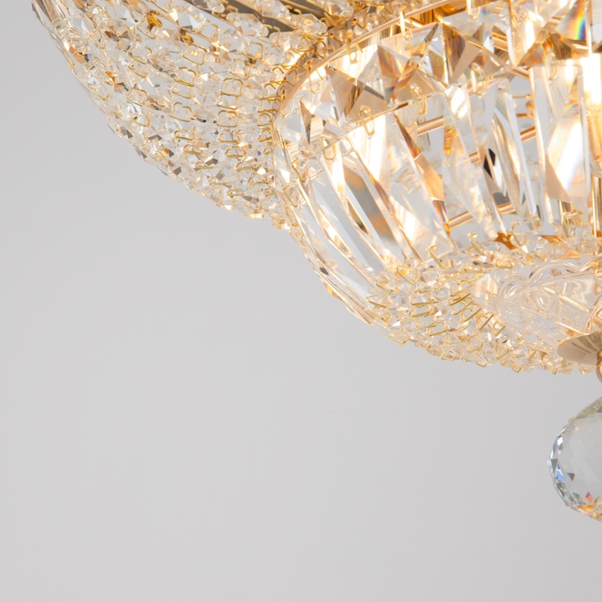 Maytoni DIA100-CL-12-G - Iluminação de teto BASFOR 12xE14/60W/230V dourada