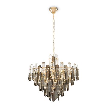 Maytoni DIA200PL-08G - Candelabro suspenso FLARE 8xE14/40W/230V