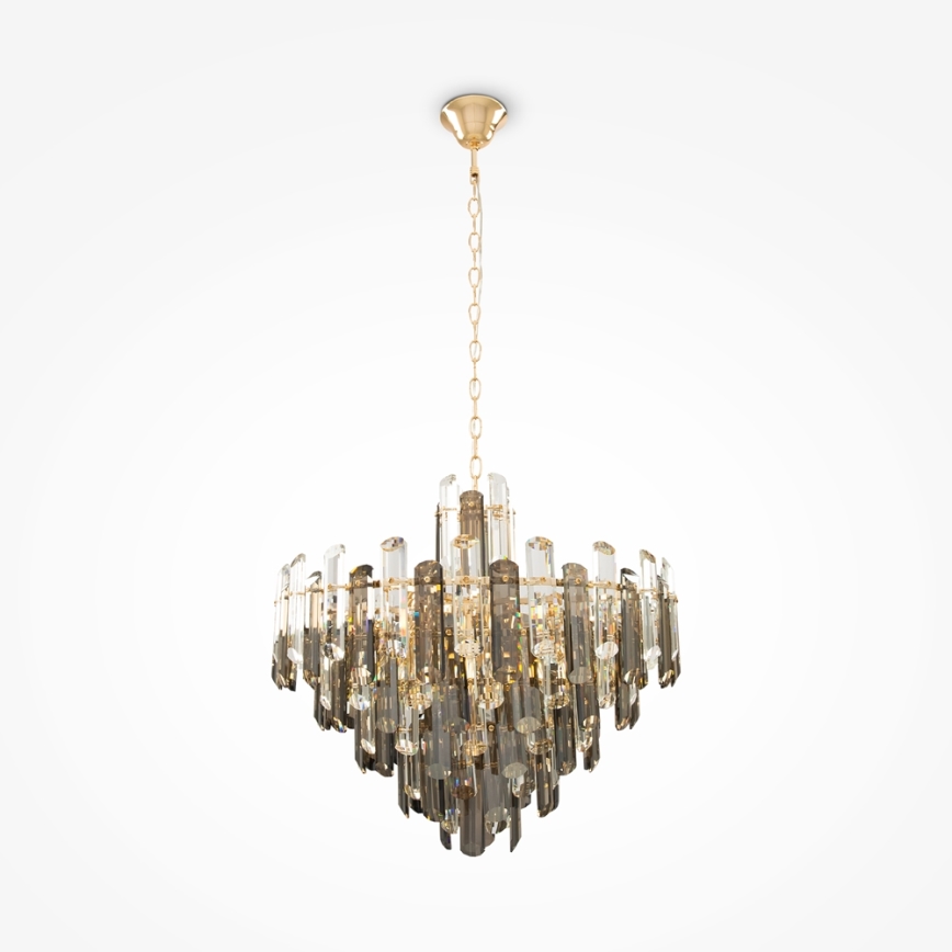 Maytoni DIA200PL-08G - Candelabro suspenso FLARE 8xE14/40W/230V