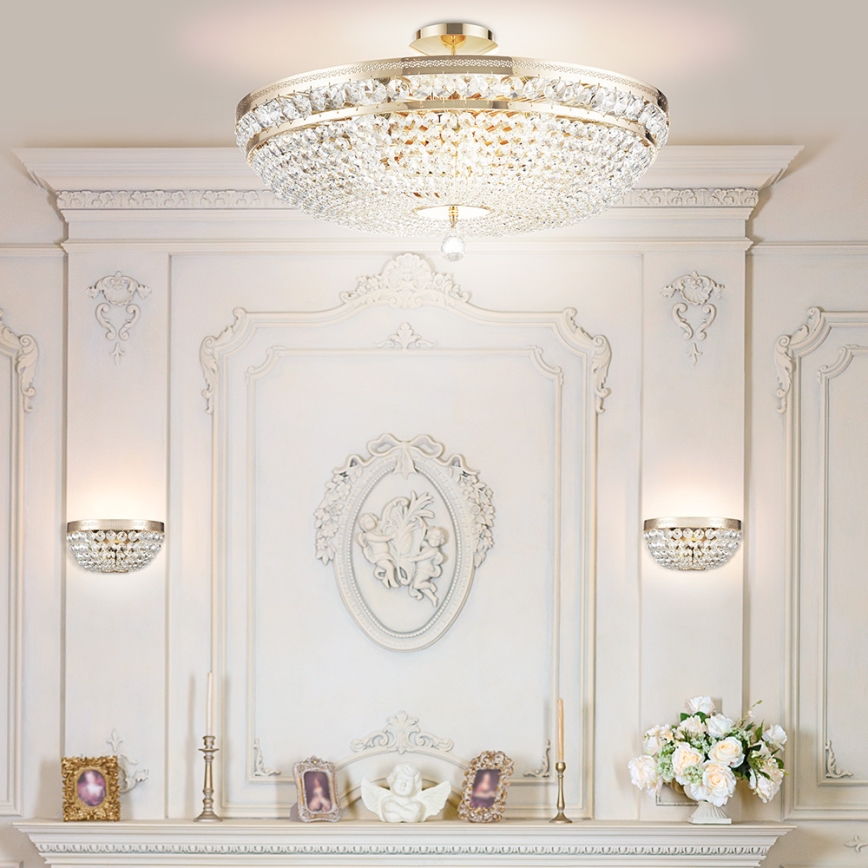 Maytoni DIA700-CL-12-G - Iluminação de teto OTTILIA 12xE14/60W/230V