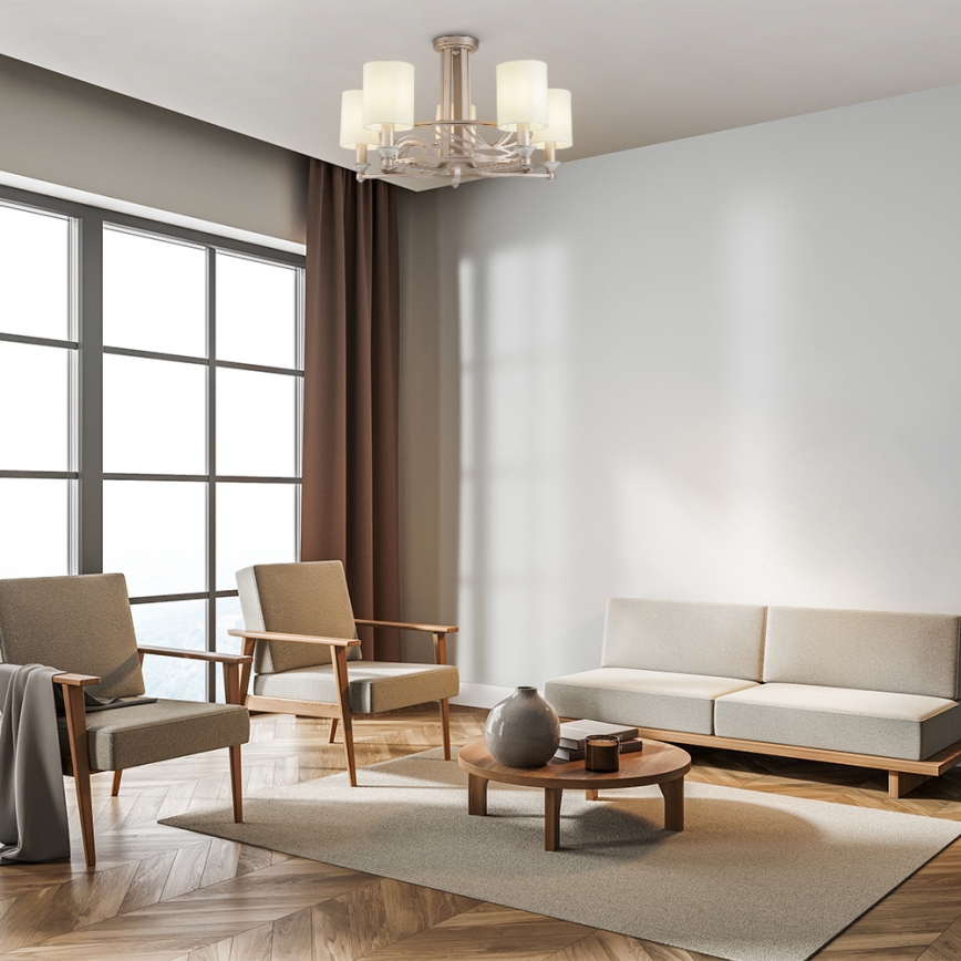 Maytoni H004CL-05BG - Candelabro integrado VITTORIA 5xE14/40W/230V