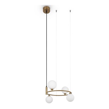 Maytoni MOD013PL-04BS1 - Candelabro suspenso RING 4xG9/25W/230V dourada